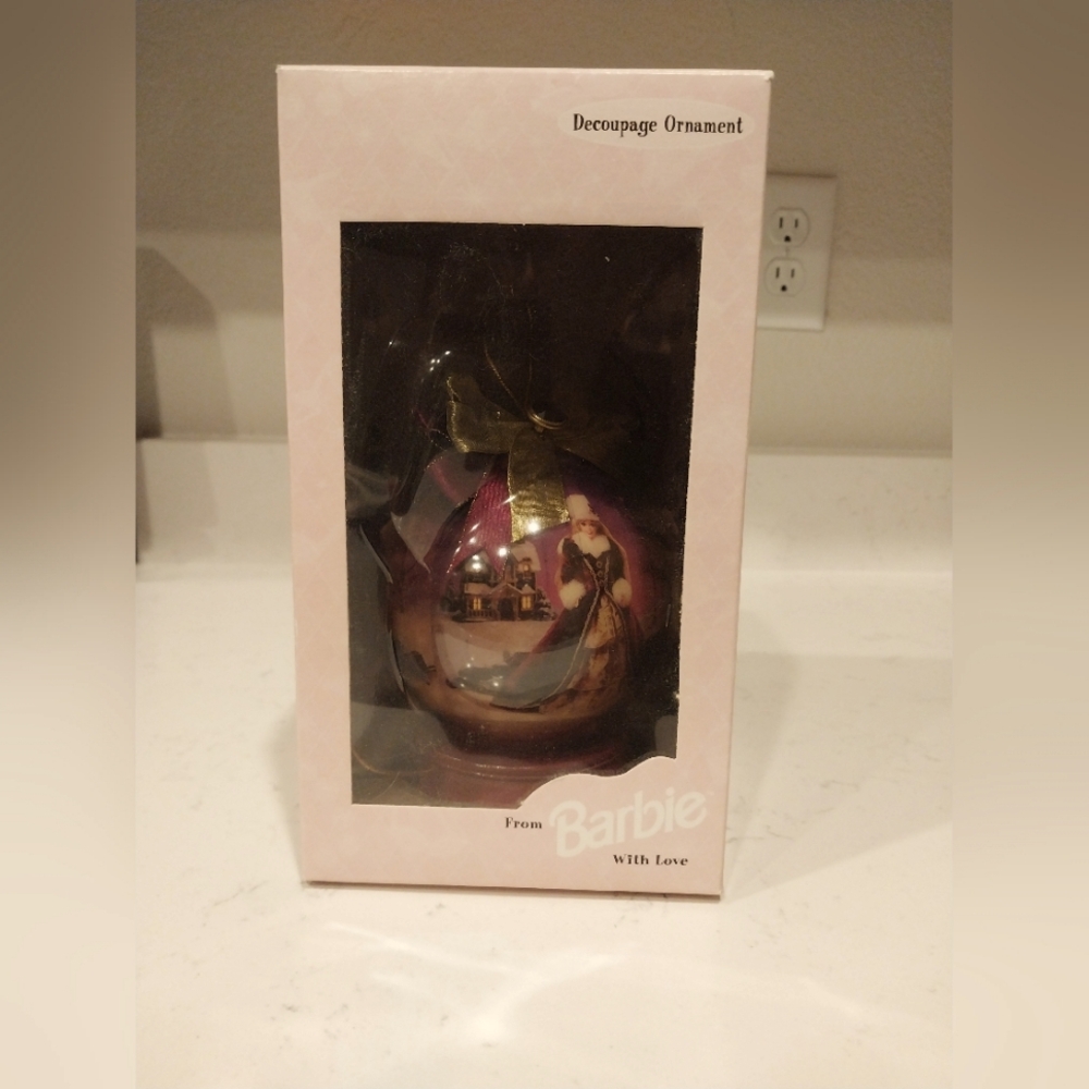 Never Opened - Vintage 1996 From Barbie With Love ornament with stand